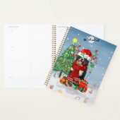 Bernese Mountain Dog in sneeuw met kerstcadeaus Planner (Display)