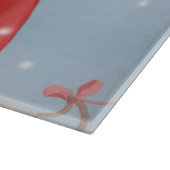 Bernese Mountain Dog in sneeuw met kerstcadeaus Snijplank (Hoek)