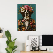 Bernese Mountain Dog In Suit Poster, Bernese Poster (Thuiskantoor)
