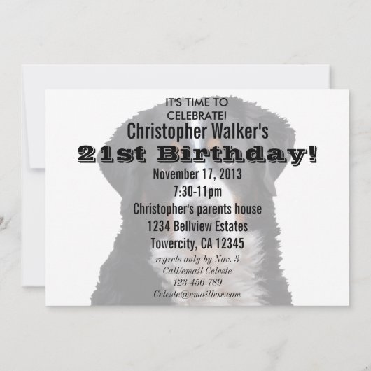 Bernese Mountain Dog Kaart (Achterkant)