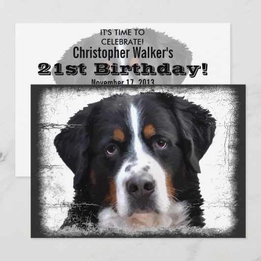 Bernese Mountain Dog Kaart (Voorkant / Achterkant)