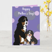 Bernese Mountain Dog Kaart (Gele Bloem)