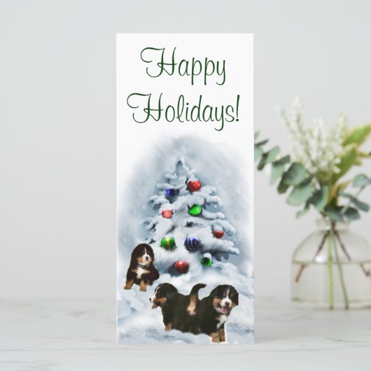 Bernese Mountain Dog-Kaarten voor kerstmis (Staand voorkant)