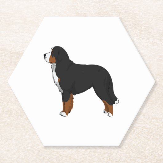Bernese Mountain Dog Kartonnen Onderzetters (Voorkant)