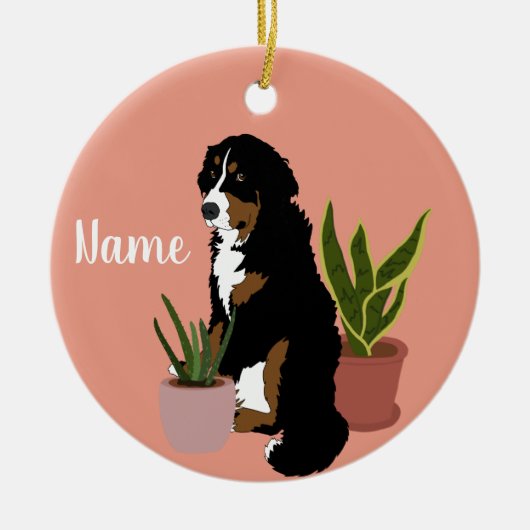  Bernese Mountain Dog Keramisch Ornament (Voorkant)
