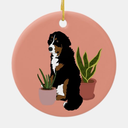  Bernese Mountain Dog Keramisch Ornament (Achterkant)