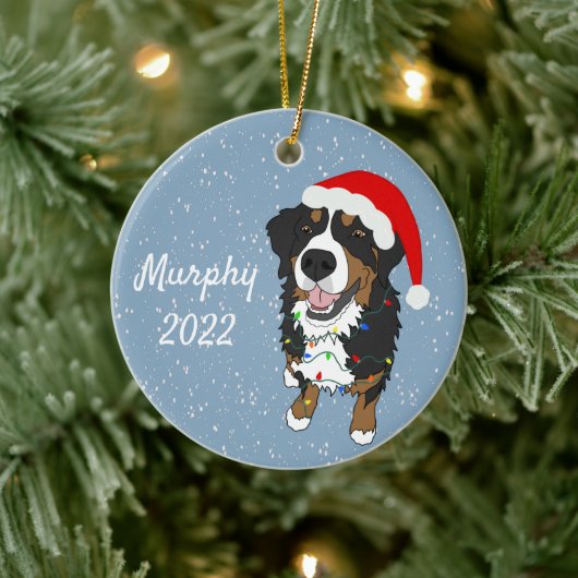  Bernese Mountain Dog Keramisch Ornament (Boom)