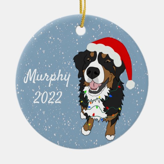  Bernese Mountain Dog Keramisch Ornament (Voorkant)