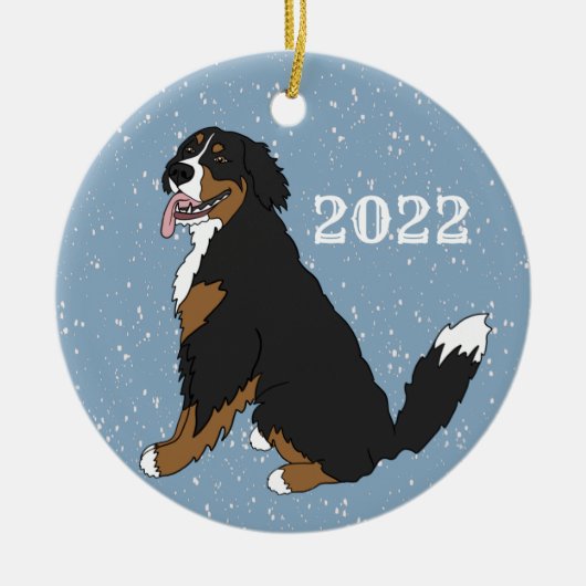  Bernese Mountain Dog Keramisch Ornament (Voorkant)