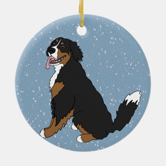 Bernese Mountain Dog Keramisch Ornament (Achterkant)