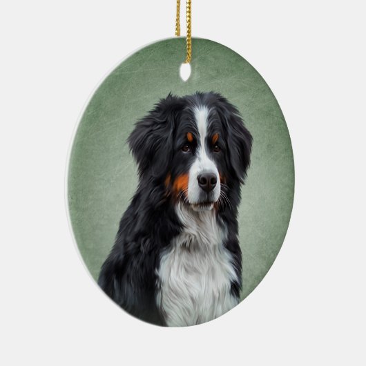 Bernese Mountain Dog Keramisch Ornament (Rechts)