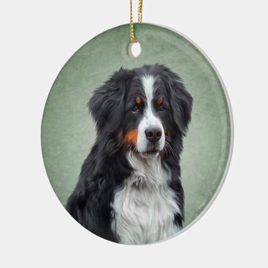 Bernese Mountain Dog Keramisch Ornament (Links)