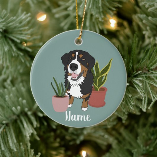  Bernese Mountain Dog Keramisch Ornament (Boom)