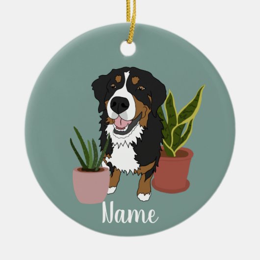  Bernese Mountain Dog Keramisch Ornament (Voorkant)