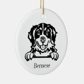 Bernese Mountain Dog Keramisch Ornament (Rechts)