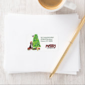 Bernese Mountain Dog-kerstboom - Adres teruggave Etiket (Insitu)