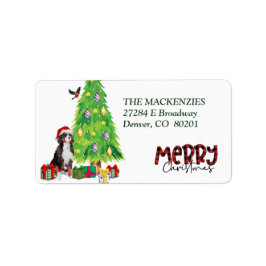 Bernese Mountain Dog-kerstboom - Adres teruggave Etiket