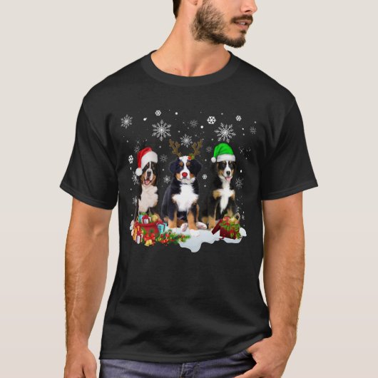 Bernese Mountain Dog-kerstcadeau_fullprint T-shirt (Voorkant)