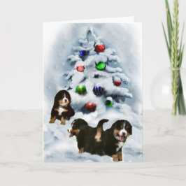 Bernese Mountain Dog-kerstcadeaus Feestdagen Kaart