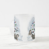 Bernese Mountain Dog-kerstcadeaus Matglas Koffiemok (Voorkant links)
