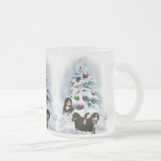 Bernese Mountain Dog-kerstcadeaus Matglas Koffiemok (Rechts)