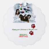 Bernese Mountain Dog-kerstcadeaus Ornament Kaart (Achterkant)