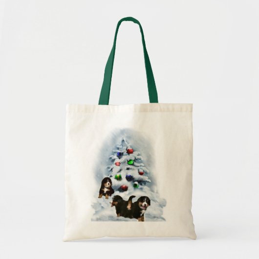 Bernese Mountain Dog-kerstcadeaus Tote Bag (Voorkant)