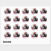 Bernese Mountain Dog-kerstcadeLabels Ronde Sticker (Vel)