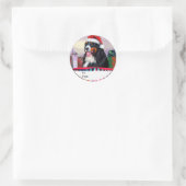 Bernese Mountain Dog-kerstcadeLabels Ronde Sticker (Tas)