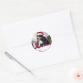 Bernese Mountain Dog-kerstcadeLabels Ronde Sticker (Envelop)
