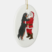 Bernese Mountain Dog-kerstgroet Keramisch Ornament (Rechts)