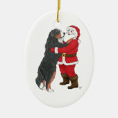 Bernese Mountain Dog-kerstgroet Keramisch Ornament (Voorkant)