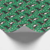 Bernese Mountain Dog-kersthond Cadeaupapier (Hoek)