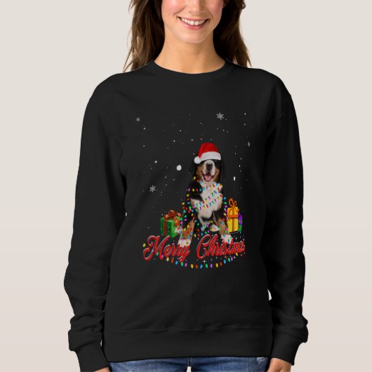 Bernese Mountain Dog kerstkerstkerstkerstkerstT-sh Trui (Voorkant)