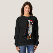 Bernese Mountain Dog kerstlights Xmas Dog Lov Trui (Voorkant volledig)