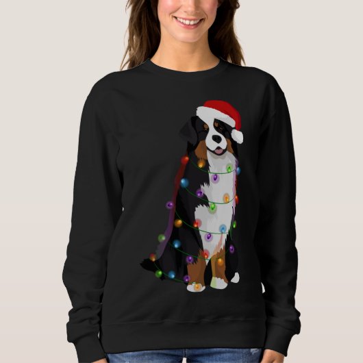 Bernese Mountain Dog kerstlights Xmas Dog Lov Trui (Voorkant)