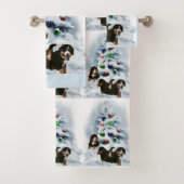Bernese Mountain Dog Kerstmis Bad Handdoek (Insitu)