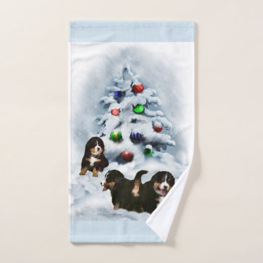 Bernese Mountain Dog Kerstmis Bad Handdoek (Handdoek)