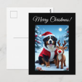 Bernese Mountain Dog Kerstmis Briefkaart (Voorkant / Achterkant)