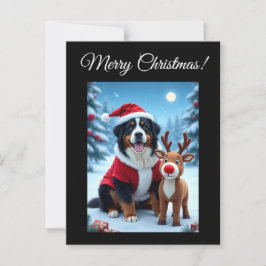 Bernese Mountain Dog Kerstmis Briefkaart
