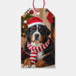 Bernese Mountain Dog Kerstmis Cadeaulabel