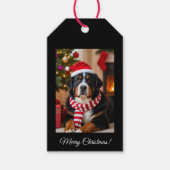 Bernese Mountain Dog Kerstmis Cadeaulabel (Voorkant)