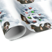 Bernese Mountain Dog Kerstmis Cadeaupapier (Rol Hoek)