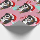 Bernese Mountain Dog Kerstmis Cadeaupapier (Hoek)