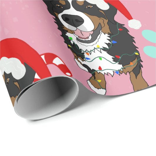 Bernese Mountain Dog Kerstmis Cadeaupapier (Rol Hoek)