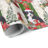 Bernese Mountain Dog Kerstmis Cadeaupapier (Rol Hoek)