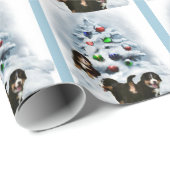 Bernese Mountain Dog Kerstmis Cadeaupapier (Rol Hoek)
