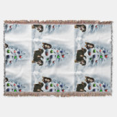 Bernese Mountain Dog Kerstmis Deken (Voorkant)