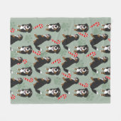 Bernese Mountain Dog Kerstmis Fleece Deken (Voorkant (Horizontaal))