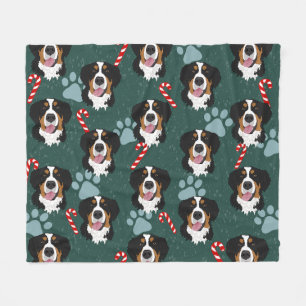 Bernese Mountain Dog Kerstmis Fleece Deken